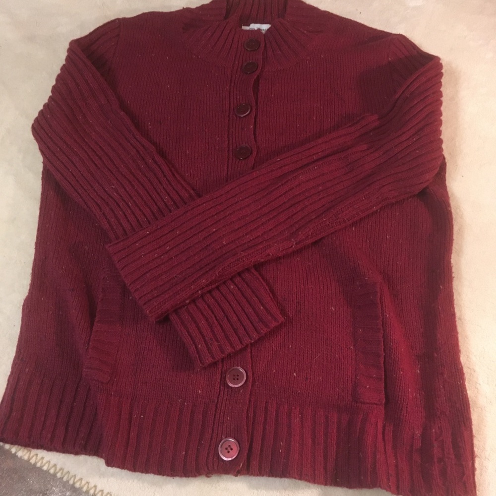 Burgundy cardigan
